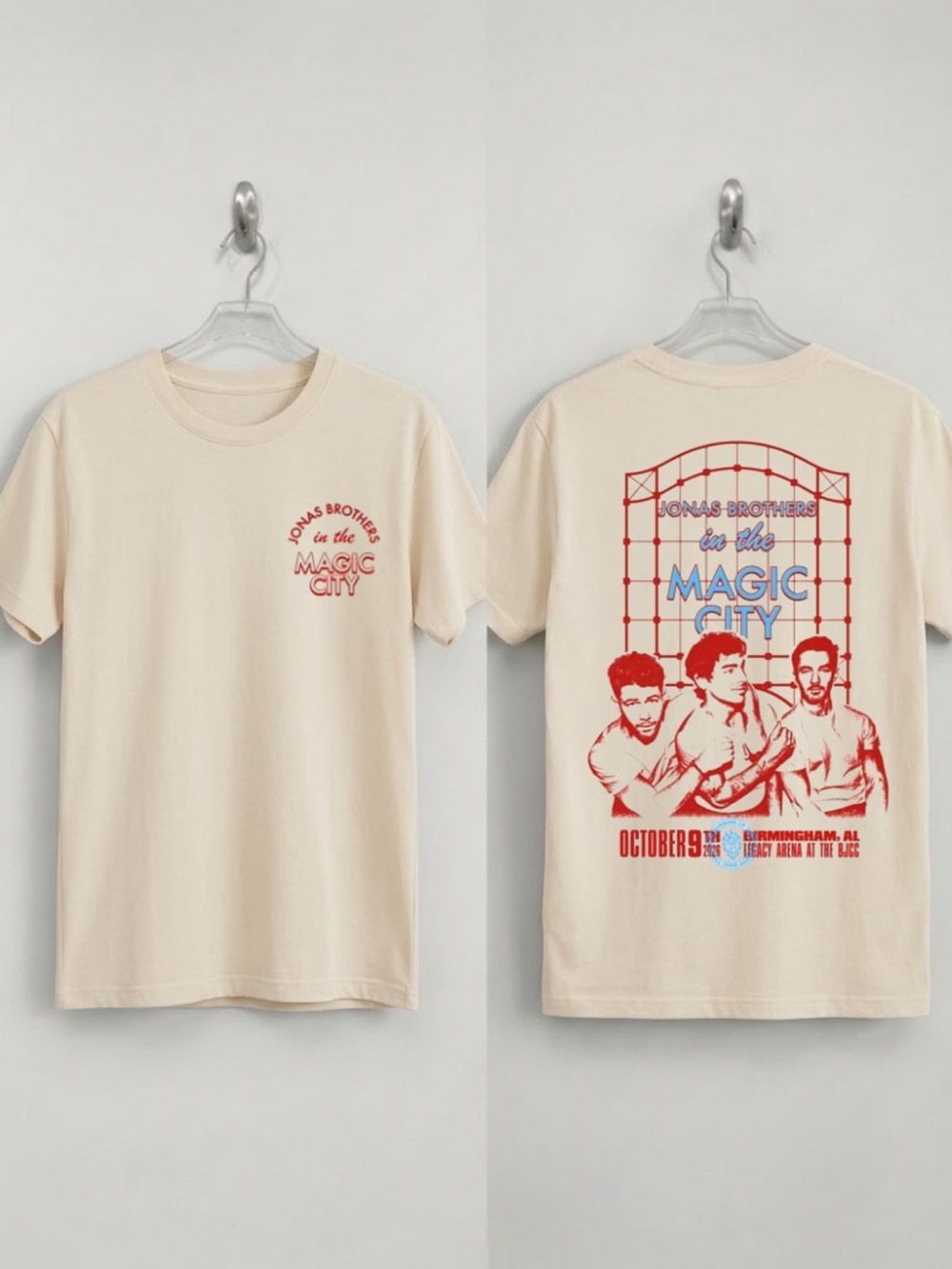 Jonas Brothers Burning Up All Over Again Birmingham 2026 Tour Tee